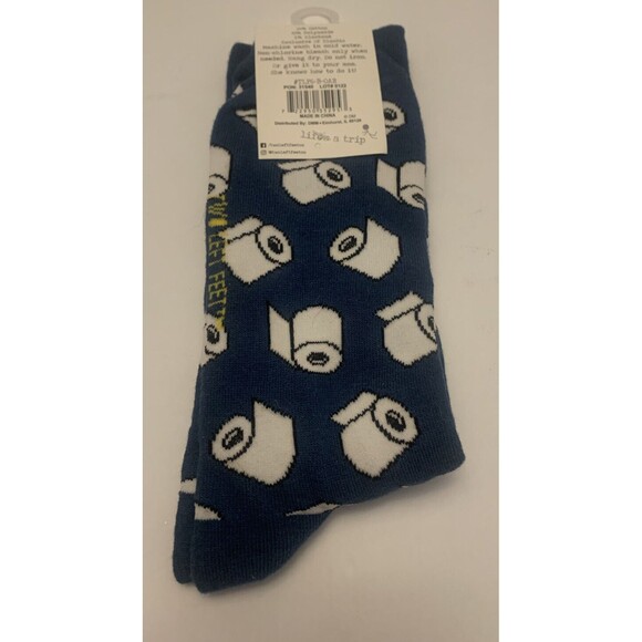 Two Left Feet On A Roll Crew Socks Small Feet - Picture 2 of 2